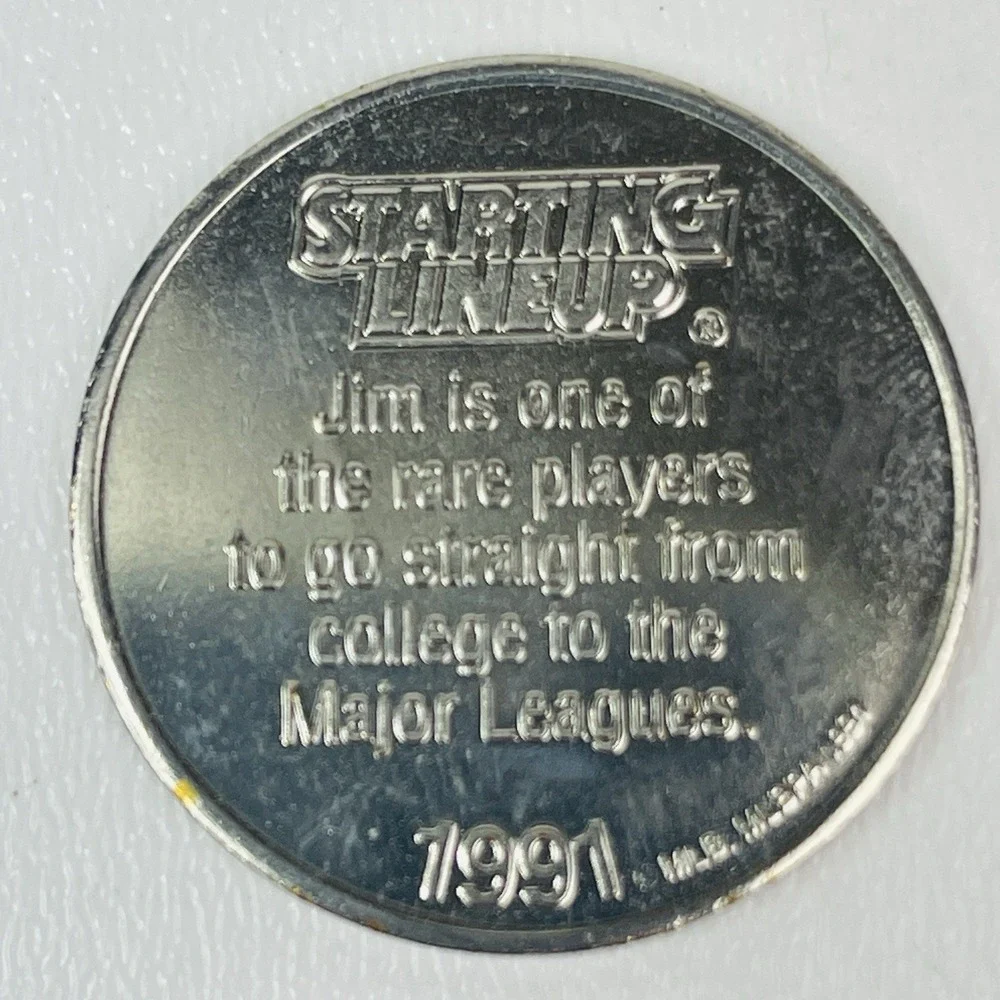 Starting Lineup 1991 Jim Abbott Major League Metal Token Baseball Collectors